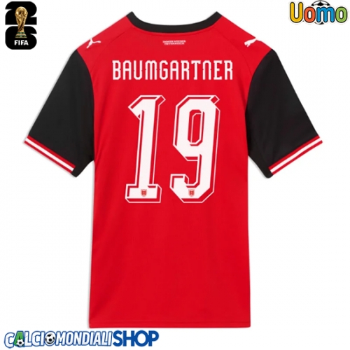 Maglie da calcio Austria Christoph Baumgartner #19 Prima Maglia Mondiali 2026  Manica Corta